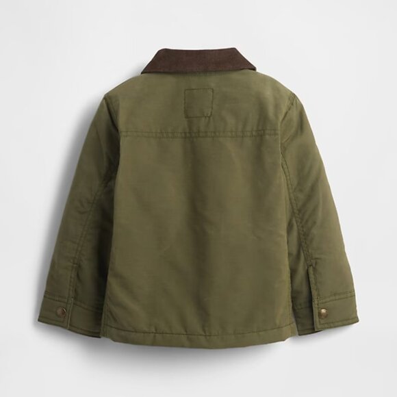 Army Green Canvas Chore Barn Jacket 2T GAP Kids - Picture 2 of 4